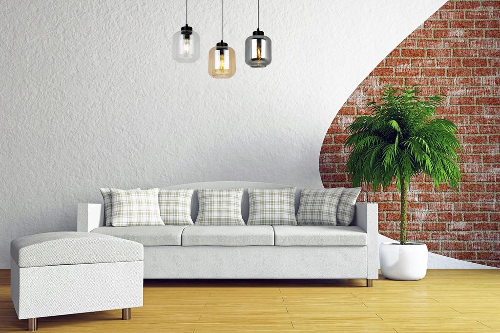 NOWOCZESNA ELEGANCKA Lampa wisząca Szklany klosz