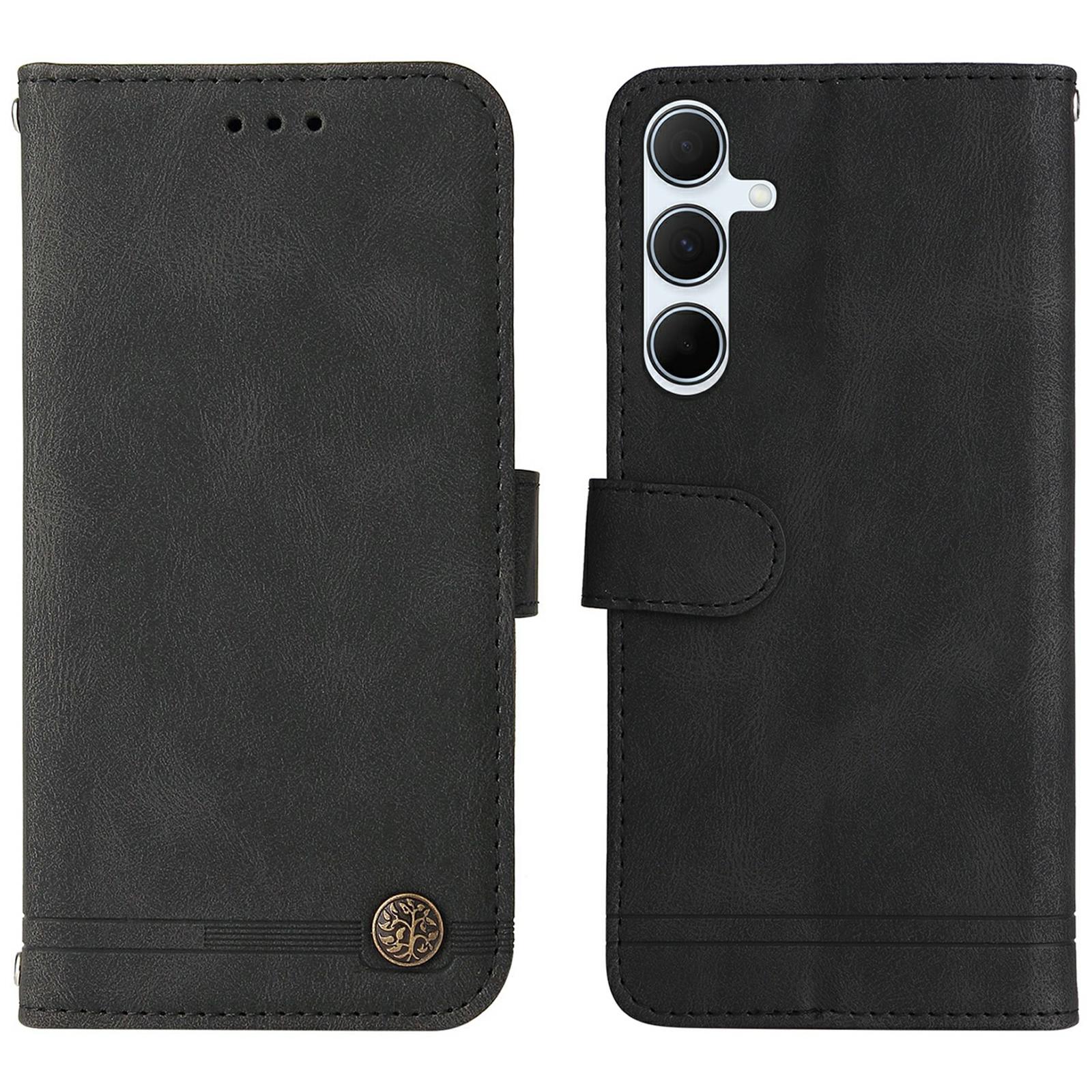 

For Samsung Galaxy A36 5G Leather Wallet Cases Skin Touch Phone Cover Stand with Strap Black