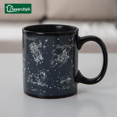 Tazza Ceramica Sensibile alla Temperatura che Cambia Colore Costellazione Tazza Caffè Latte Tè Acqua Tazze Colazione Articoli per Bevande Domestici