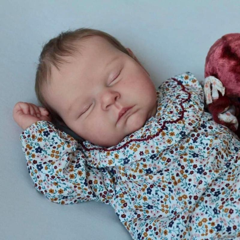 Poupée Reborn Bébé Fille 50cm – Nouveau-né Réaliste Yeux Bleus, Cute Et Ultra Douce