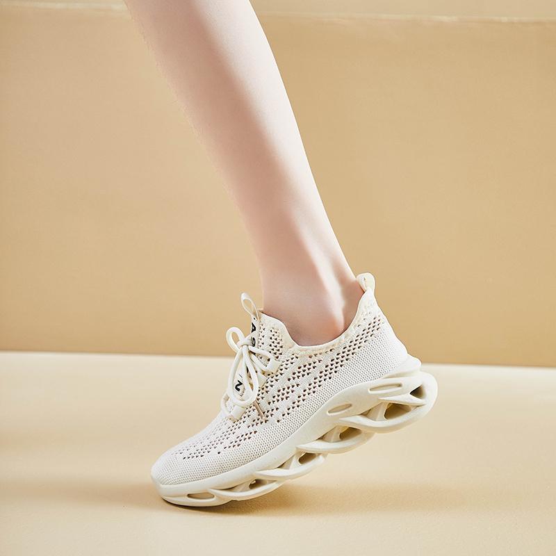 Woven Sneakers Women New Spring/Autumn  Comfortable Mesh Breathable Shock Absorbent Socks Running Shoes
