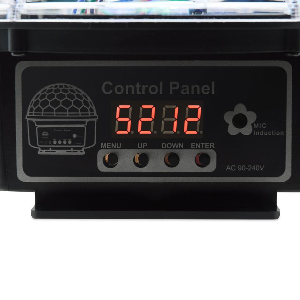 QUWEI Stage Lighting RGB LED Crystal Disco Magic Ball with Remote Control, DMX Effect, Multicolor