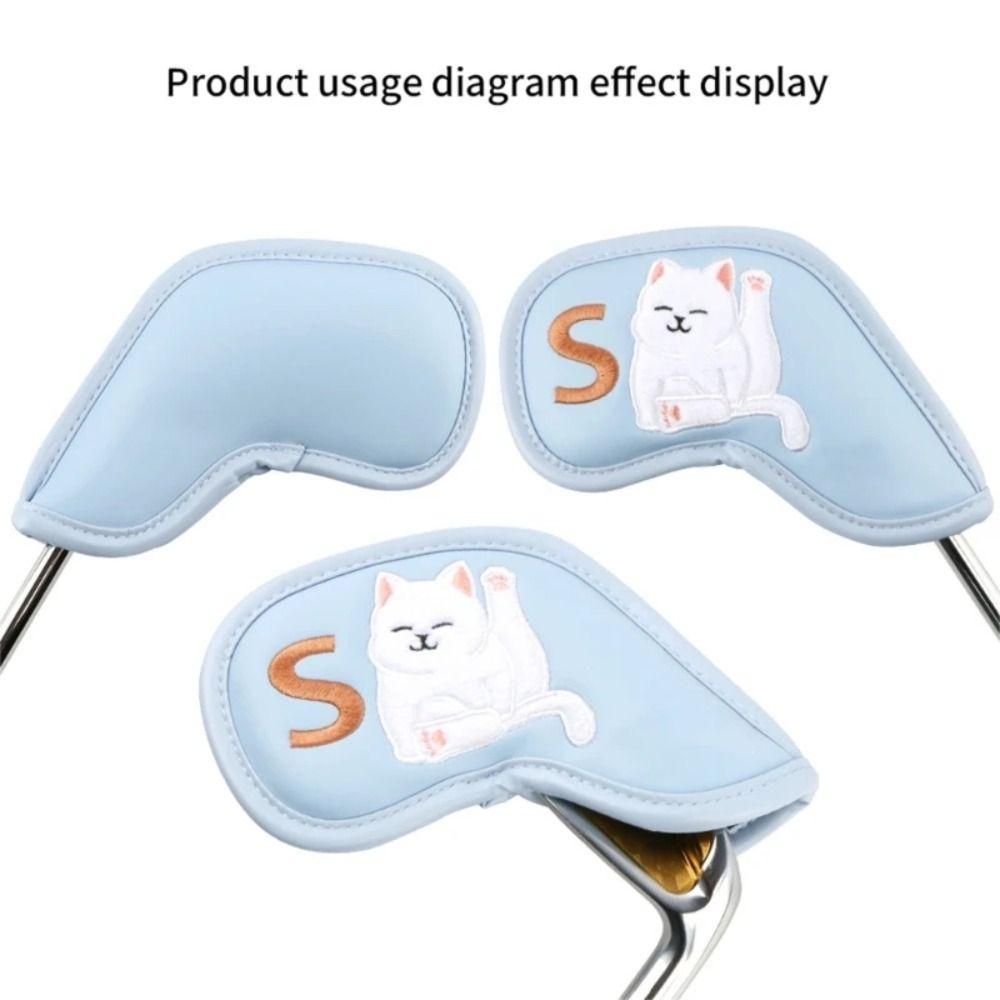 PU Leather Golf Iron Head Cover Scratchproof Golf Club Covers Golf Head Protector  Protective Cover