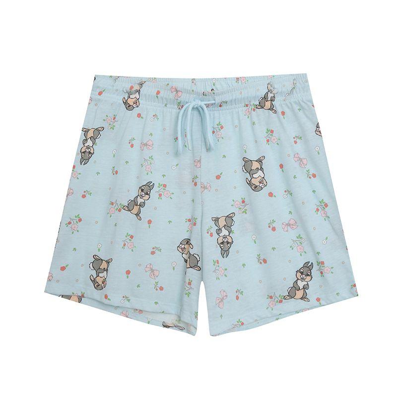 

T-shirt Printed Short Sleeve Loose Homewear Casual Cartoon Single pants M