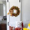 Beautiful Decor Thanksgiving Wreath Featuring Maple Leaves And Elegant Bow For Home