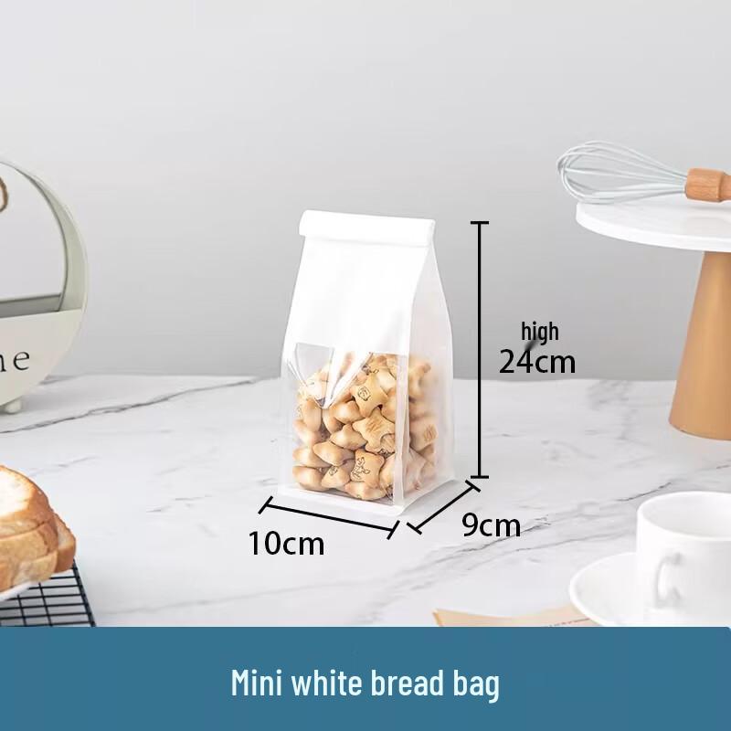 

Miaojiayi Mini White Twist Tie Bread Bags