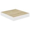 VidaXL Étagères murales 2 pcs Chêne et blanc 23x23,5x3,8 cm MDF