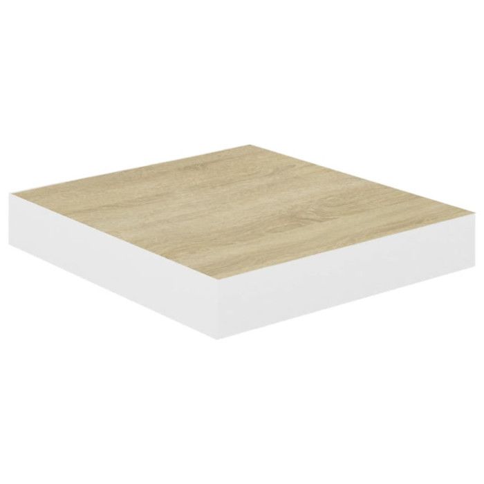 VidaXL Étagères murales 2 pcs Chêne et blanc 23x23,5x3,8 cm MDF