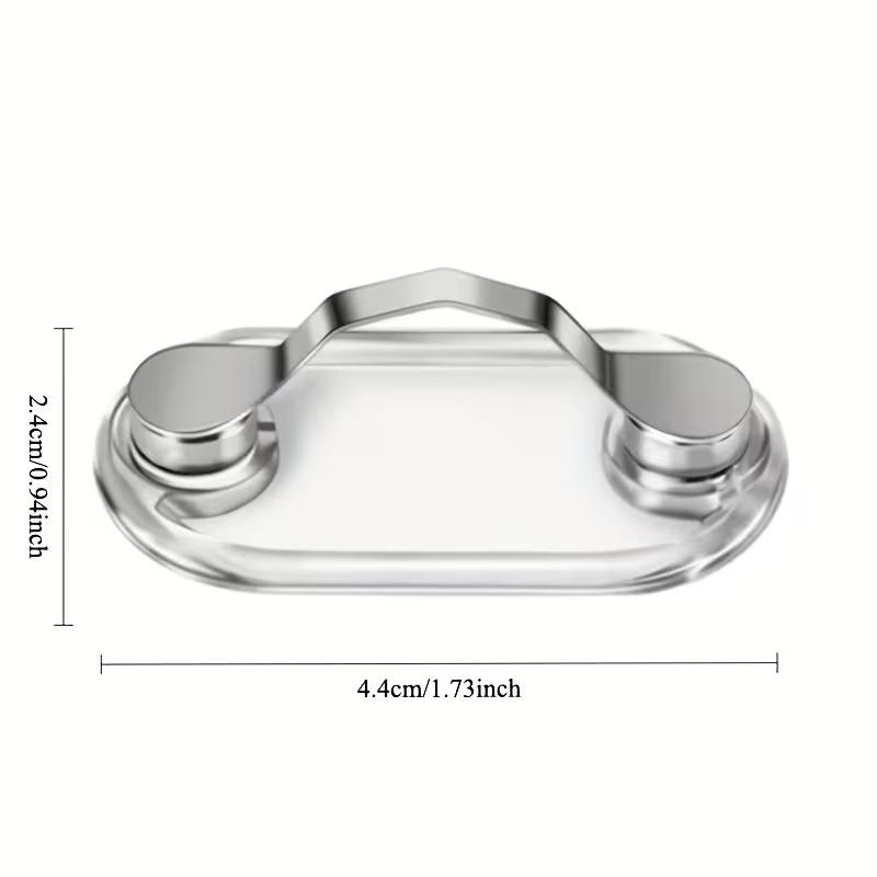 

Magnetic Eyeglass Holders - Stainless Steel & Clear Plastic, Fashion Badge Clip for Men & Women, Secure Closure, Daily & Gift