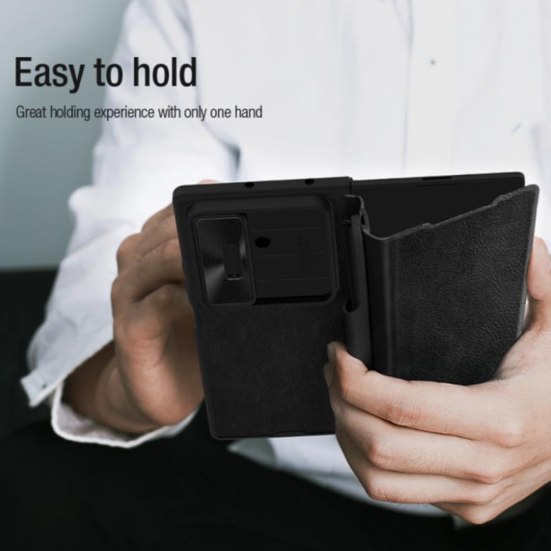 Pro pouzdra na telefon Samsung Galaxy Z Fold 7 Nillkin Flip Kožené pouzdro Luxusní peněženka Business styl se slotem na karty Tašky na telefon Zadní kryt