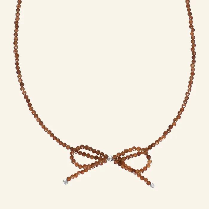 Blonde Ribbon Necklace #N041
