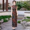 Plaid Sleeveless National Style New Chinese Mother Outfit, Send Test Long Improved Cheongsam 1011 New Women's High-end Summer