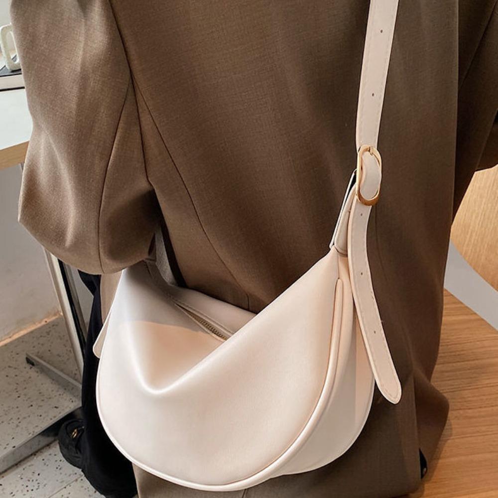 Bag Women's New Retro High-end Super Fire Ins Niche Dumpling Bag Versatile Soft Leather Shoulder Messenger Bag