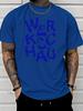 Unisex Summer Cotton Short Sleeve T Shirt Vintage Crackle Wer Ksc Hau Letter Print Crew Neck Casual Loose Street Fashion Male Tee