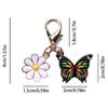 1-20PCS Cute Colorful Butterfly Daisy Keychain Drop Oil Handmade Gift for Thanksgiving Friendship Appreciation Keepsake