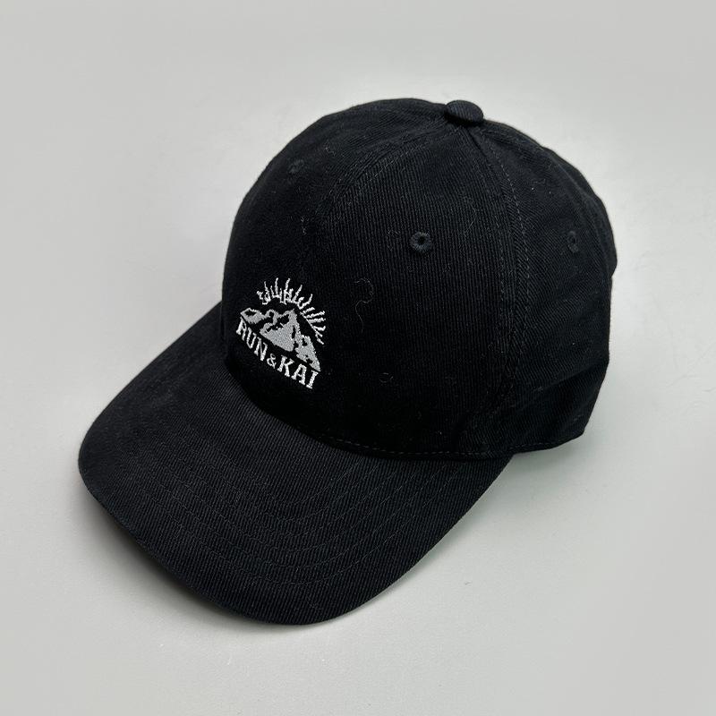 High Quality Mountain Embroidered Baseball Cap Men'S And Women'S Sunshade Retro Washed Casual Versatile American