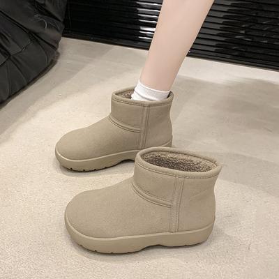 2024 Neue Klassische Verdickte Flausch Damen Schneestiefel Bequeme Warme Stiefeletten Damen Winter Damenschuhe Klobig Damenschuhe