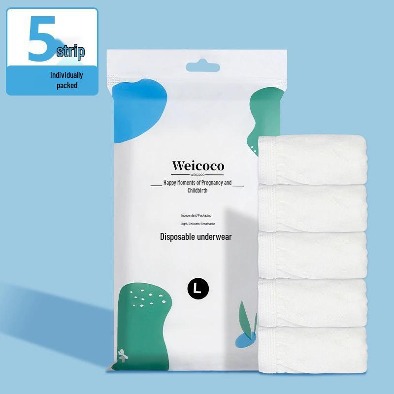 Женские стерильные хлопковые одноразовые послеродовые трусики, 5 шт. XXXL