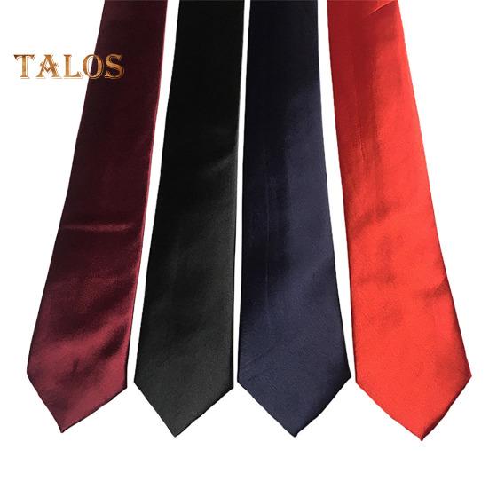Solid Color Business Tie Formal Faux Silk Pointed Style Men Neckwear Business Trips Formal Event Necktie