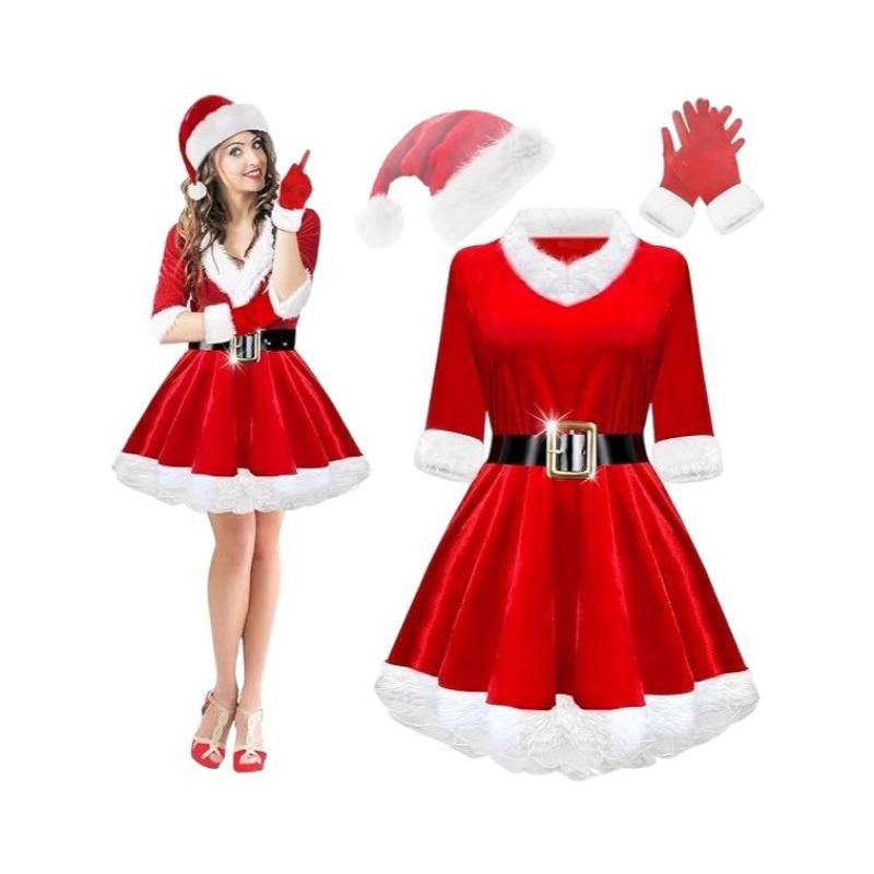 Christmas Adult Women's Costumes Christmas Costumes Holiday Party Costumes Christmas Costumes Santa Claus Performance Costumes