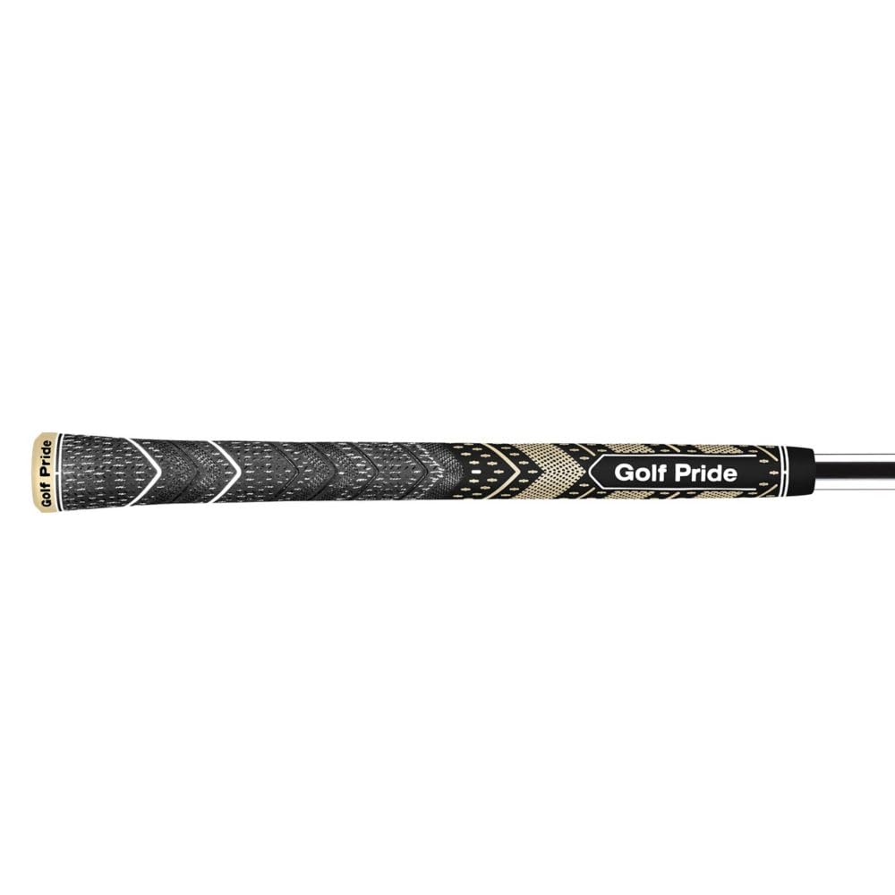 Golf Pride MCC TEAMS PLUS4 MID Teams Plus4 Grip for Irons and Clubs Mid-size Woods, Color Black/Gold