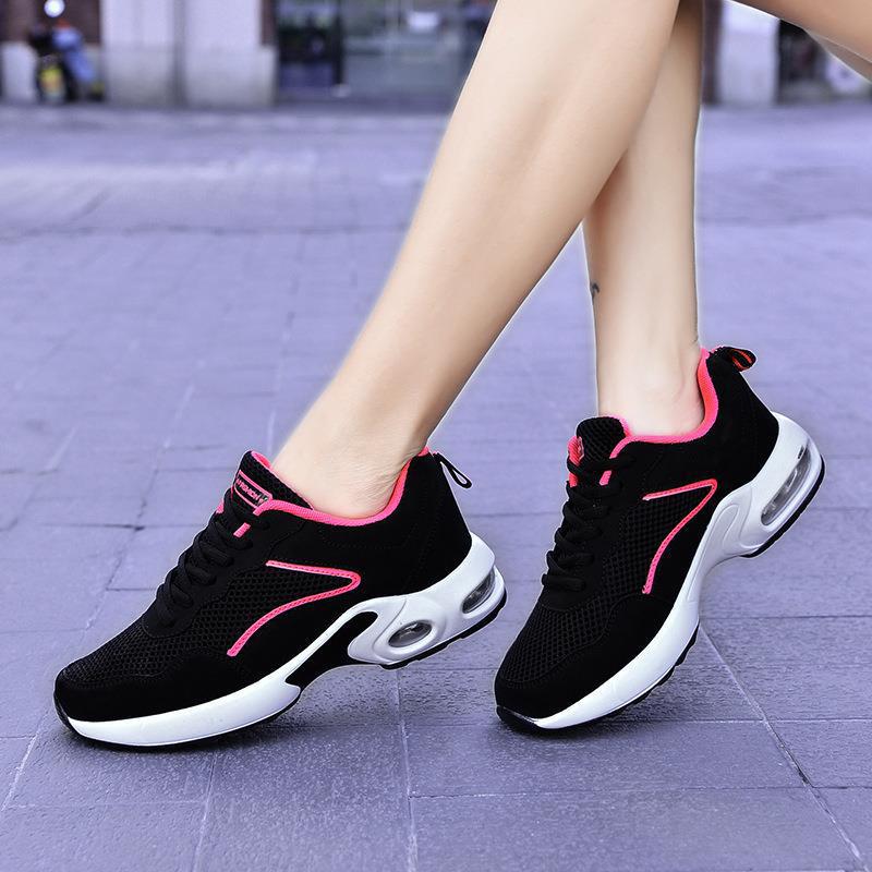 Women's shoes autumn and winter flat-bottomed trendy shoes new air cushion casual fly-woven sports single shoes women