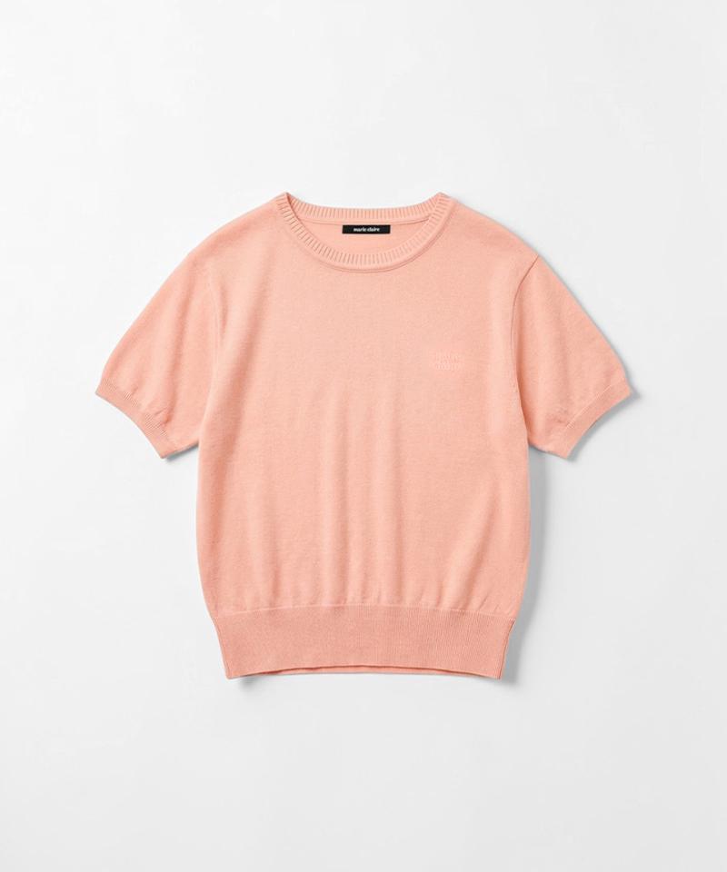 MARIE CLAIRE Basic Logo Round Short Sleeve Knit (Magbkn06Mlp)