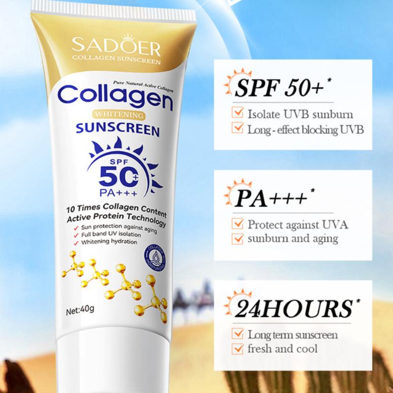 Collagen Whitening Sunscreen SADOER Anti-Wrinkle Anti-UV Sunscreen