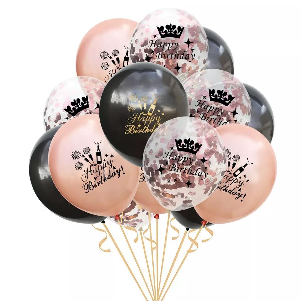 15pcs Birthday Inflatable Confetti Number Balloons 18 21 30 40 50 60 70 Year Party Decoration Adult Digit Helium Birthday Balons