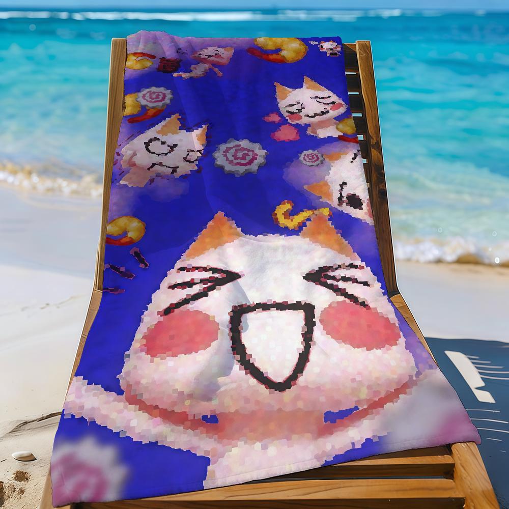 Cartoon I-Inoue Toro Kawaii Towel Sports Quick Dry Travel Camping Gear Sandproof Soft Light Large Beach Towel