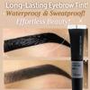 Tearing Eyebrow Gel Makeup Semi-Permanent Waterproof Long Lasting Tattoo Tint Sweatproof Peel Off Dye Eyebrow Cream Cosmetics