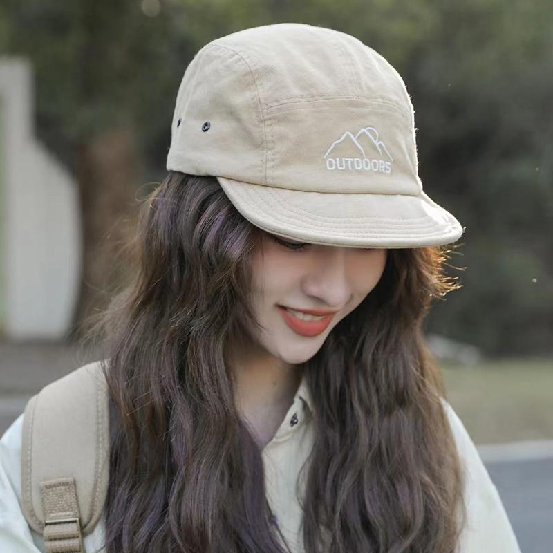 New Short Brim Baseball Cap For Men Women Soft Brim Sunscreen Outdoor Peaked Hat Unisex Letters Embroidery Adjustable Visors Hat