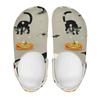 Printed White EVA Beach Clogs Unisex Lightweight Breathable Slip On Garden Shoes Pool Bathroom Home Summer Wear