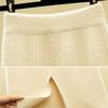 Mink Fleece Wrapped Hip Skirt Women's Autumn/Winter Thickened Knitted Half Skirt Medium Length Woolen Skirt Long Skirt