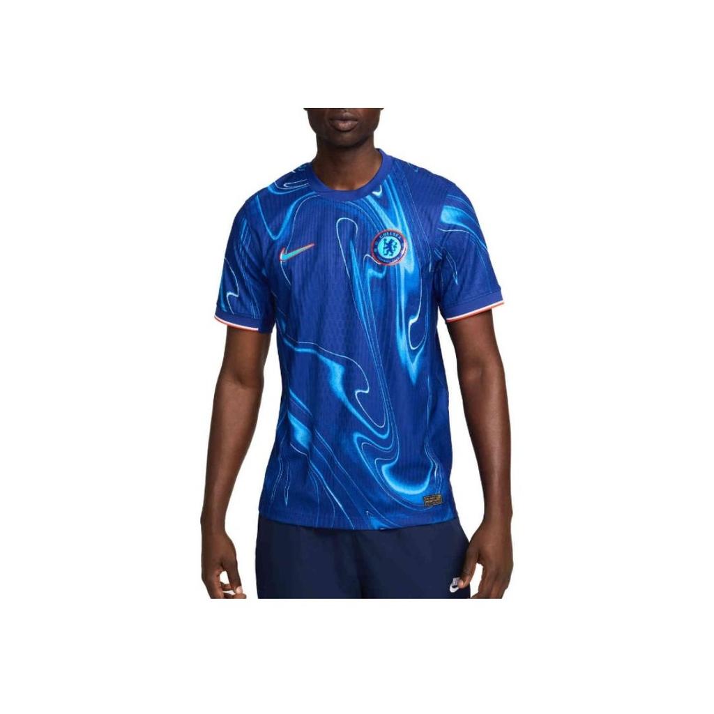 Nike Chelsea Club 2024/25 Season Home Lightweight Quick-Dry Cool Short Sleeve Football Shirt Men tops Impact-Blue Team-Orange White FN8760-496