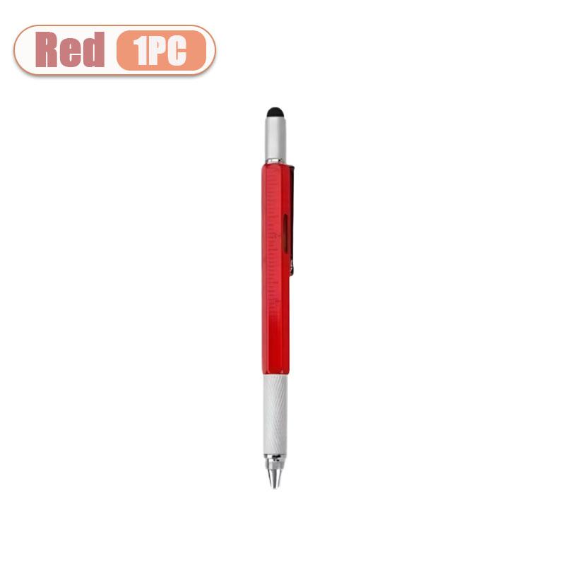 6 in 1 Multi Level Pen Stylus Multi Tool Pen with Touch Screen Caliper Level and Screwdriver Office Tool Creative Stationery