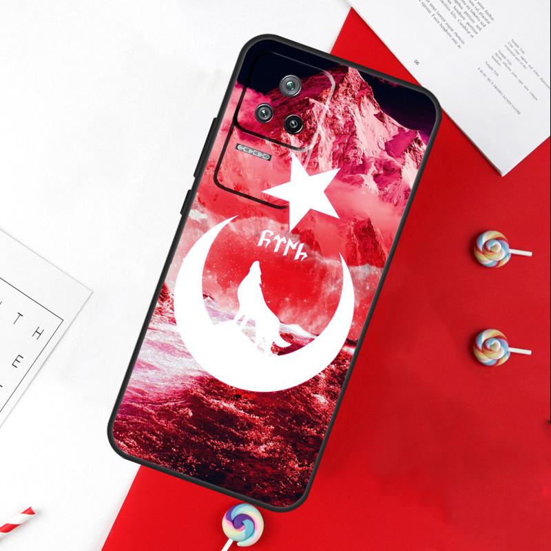 Turkey Flag Cover For Xiaomi 14T 11T 12T 13T Pro 13 14 15 Ultra POCO X7 Pro X3 X5 X6 F5 F6 M6 Pro Case