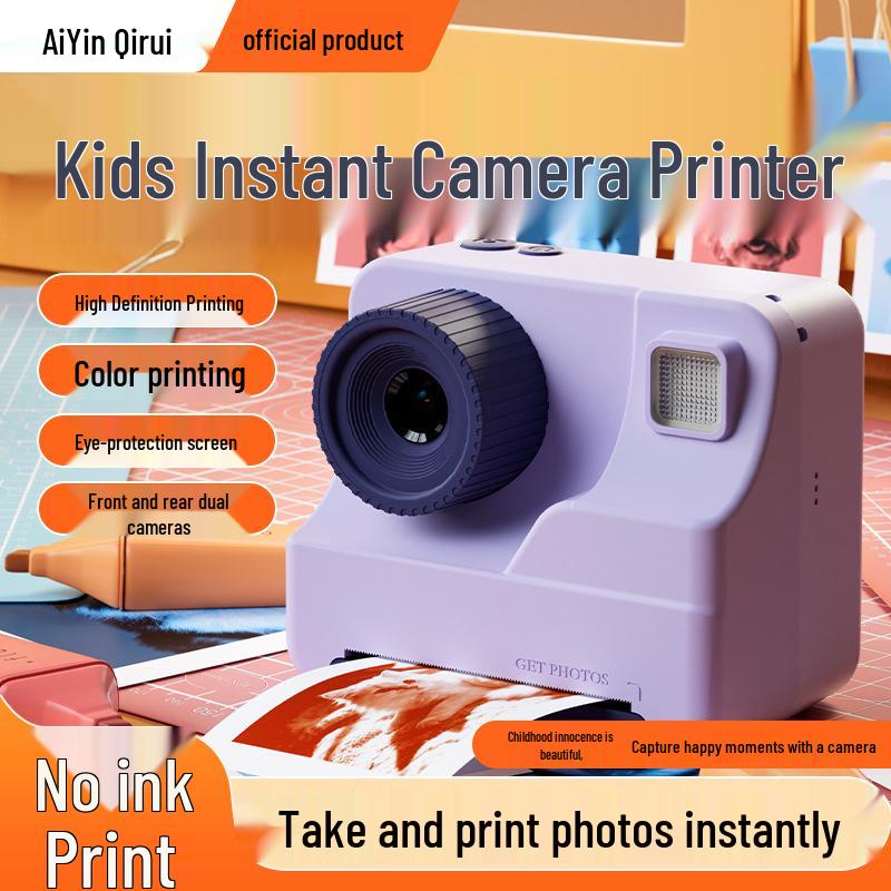 Qirui M10 Kids Instant Camera with HD Screen & Dual-Color Thermal Printing