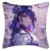 Cartoon Genshin Impact Pillow Covers Sofa Decorative Home Double-Sided Printing Short Plush Cute Cushion Cover
