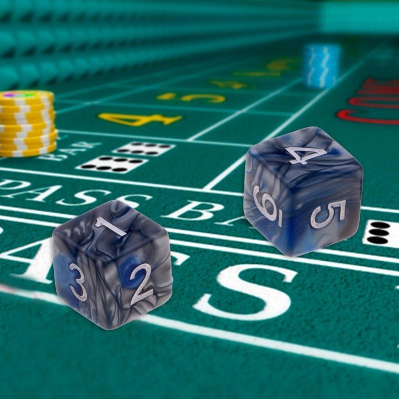 20Pcs D6 Polyhedral Cubes Square Corner Dices Educational DIY Board Game Dices