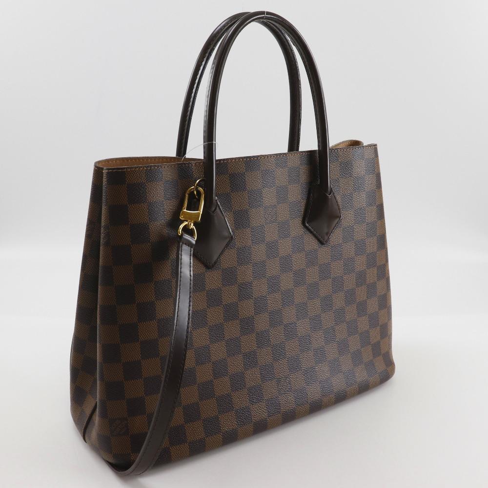 Louis Vuitton Kensington Handtasche N41435 2WEGE Schulter Braun Damier Canvas Damen Gebraucht
