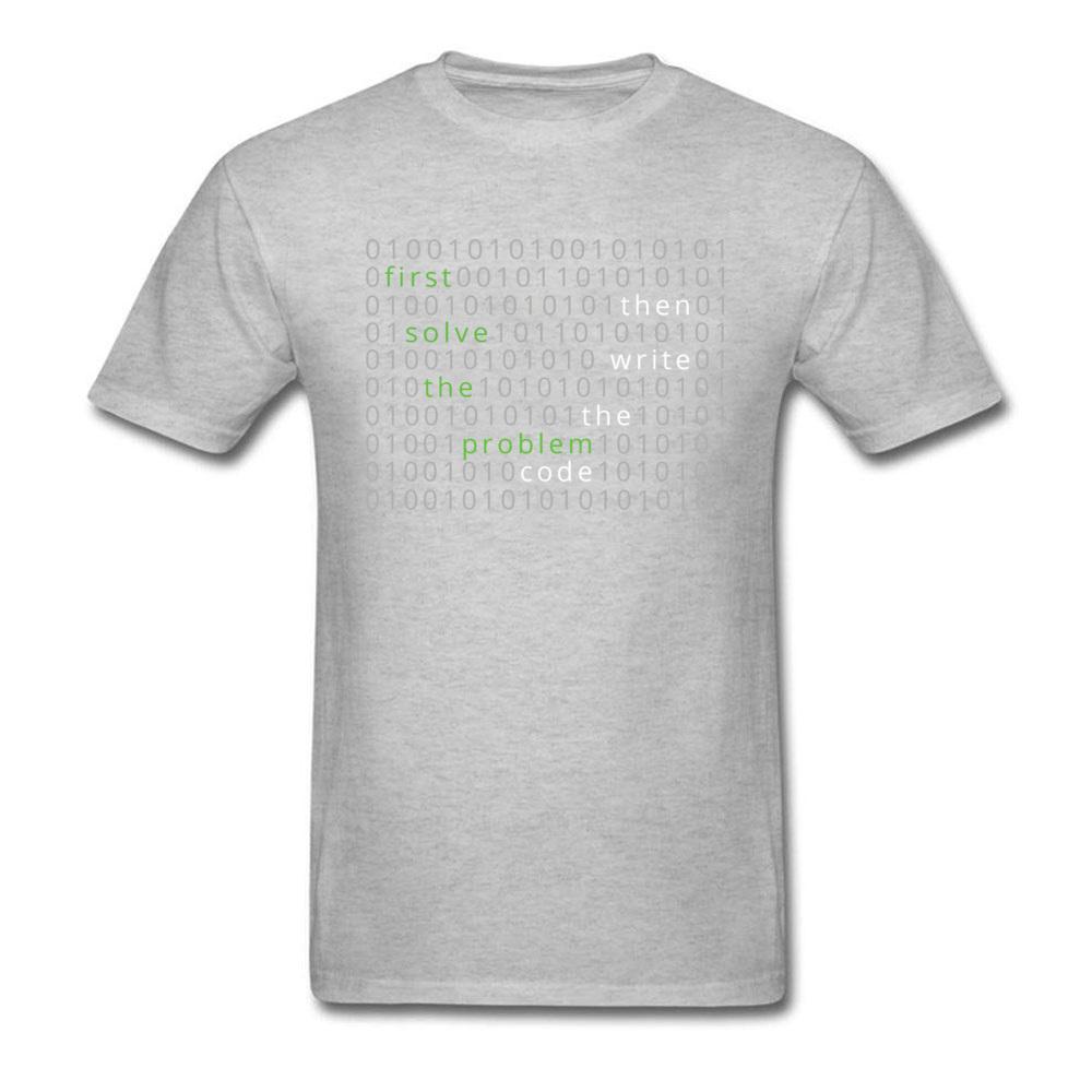 WordCloud First Solve the Problem Code Tshirts Program Hacker Problemmer IT Computer Camisa Tops & Tees Men Funny O-Neck
