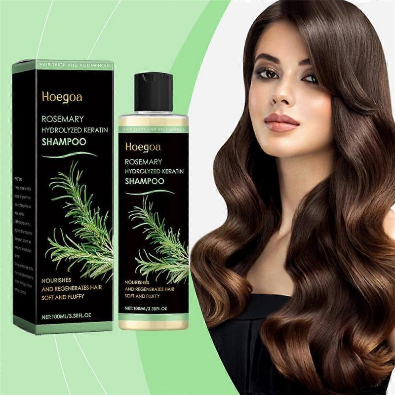 Tgideas Bio Rosmarin Haarwuchs Shampoo für Frauen und Männer - Natürliches Verdickungs- & Stärkungsshampoo mit hydrolysiertem Keratin für dünner werdendes Haar