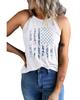 Azura Exchange Distressed American Flag Print Graphic Tank Top