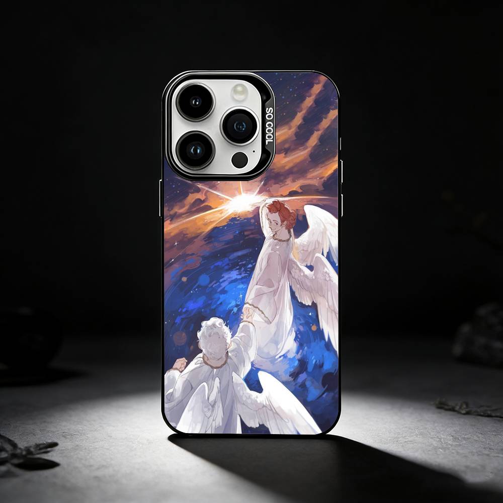 G-Good Cartoon O-Omens Phone Case For iPhone 17,16,15,14,13,12,11 Plus,Pro Max,XS,Colored Silver Phone Case