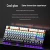 Fenglingdu 87-Key Wired Mechanical Keyboard with Blue, Red, Brown Switches - Gradient, Side-Engraved, Ideal for Gaming and Office Use.
