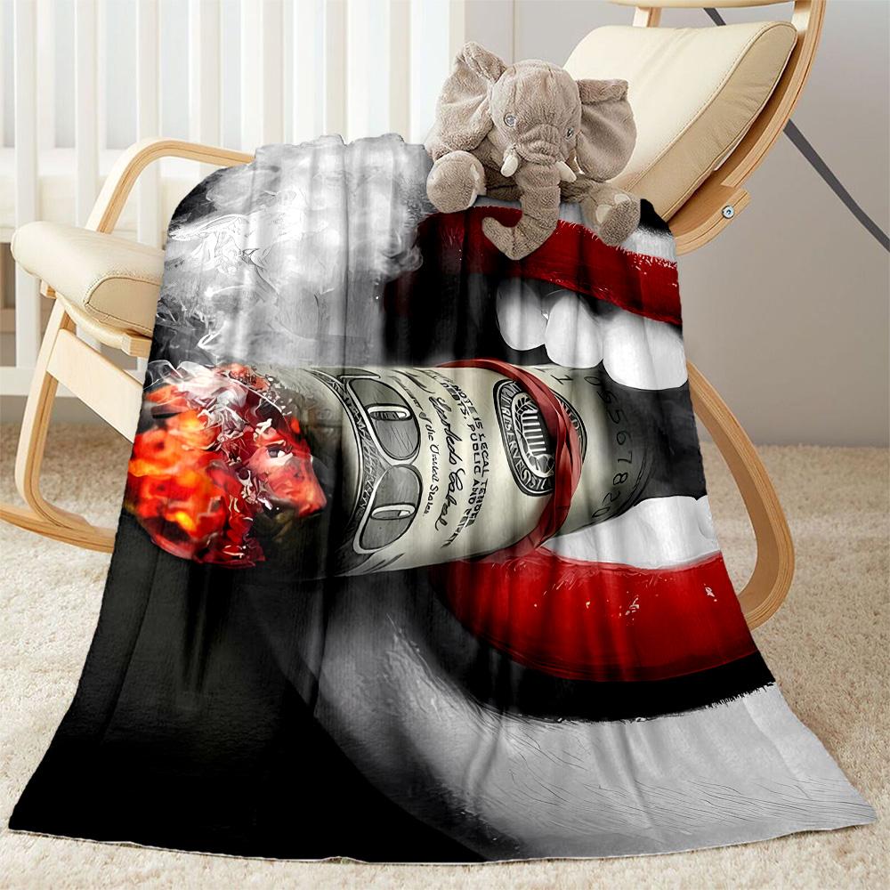 Lips Blanket Soft & Cozy Suitable for Office Chair Bedding Office All-Season Use Warmthful Decor Ideal Gift for Friends Family Couples Picnic
