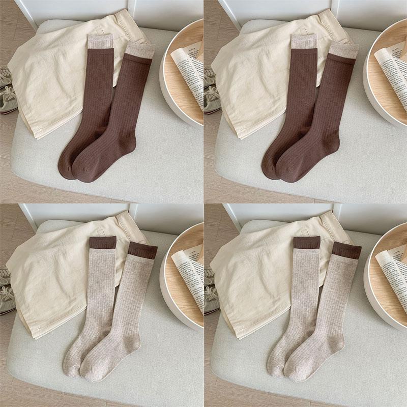 

4 пары новых женских носков в стиле ретро, повседневные, дышащие, простые, однотонные, для девочек, носки для школы, удобные, длинные, женские, модные, теплые 4 Pairs