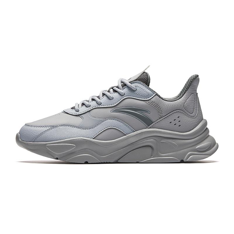 Anta Little Millennium Retro Comfortable Soft Sole Wear-Resistant Breathable Low-Top Casual Shoes Men Sneaker Gray 912348826-14 42.5