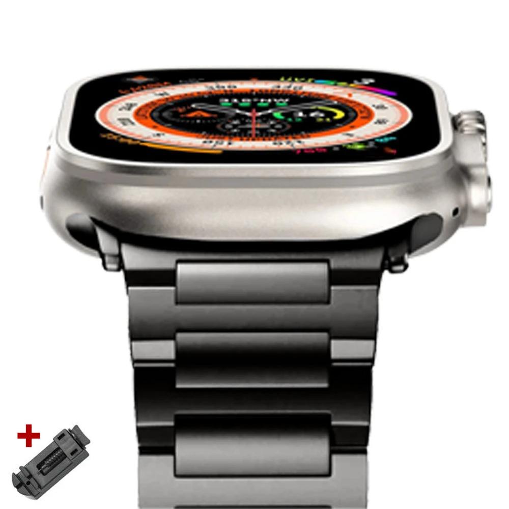 Ultra Titanium Bracelet for Apple Watch 49mm 46mm 45mm 44mm Luxury Metal Strap for IWatch Series 10 9 8 7 6 5 SE 42mm 41mm Band